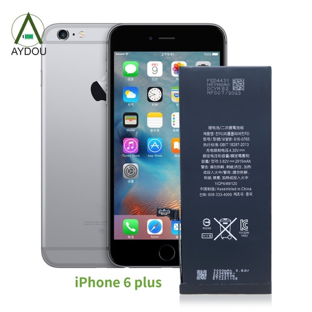 AYDOU for for for 6 Plus 3046mAh High Capacity Li-polymer Rechargeable Mobile Phone Battery Black China Factory Supply