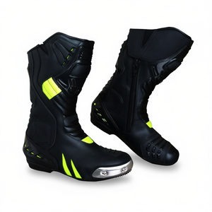 Customized Logo Embroidery/Printing Men's Sportswear Motorbike Shoes Hot Selling New Motorcycle Comfortable Biker Leather <b>Boots</b> - Product Image 1