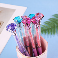 Neuheit Kunststoff-Kugelschreiber Großhandel Bedruckbares Logo Kreativer Großer Kristall-Diamant Werbegeschenk-Stift Büro-Schreibkugelschreiber
