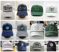 Aangepaste 5-delige Set Van Katoen Baseballpet Met Geborduurd Logo Aangepaste Hoed Logo Effen Kleur Baseballpet Maatwerk