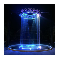 Fontaine numérique, cascade artificielle, rideau de pluie, cascade LED, rideau d'eau
