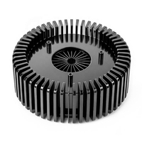 Dissipateur thermique à faible résistance thermique pour drone, PCB, appareils IoT, module de refroidissement par air, à ailettes denses, passif, noir, dissipateur thermique LED