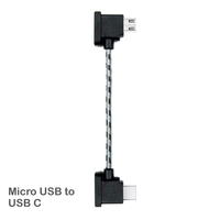 Câble OTG Micro USB Type C à angle droit pour télécommande de drone DJI, Type C IOS 5A, charge rapide, nylon, Mavic Mini Air Spark