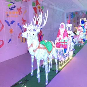 Led 丙烯酸户外圣诞装饰品照明马车圣诞从圣家照明