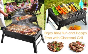 2-4 kişi taşınabilir kömür ızgara katlanır açık kamp yürüyüş piknikler seyahat kömür barbekü barbekü ızgara Mini barbekü raf - Product Image 6