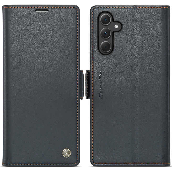 Caseme 023 PU Leather Flip Wallet Card Holder Stand Holder Mobile Phone Cover Case For Samsung Galaxy A35 5G