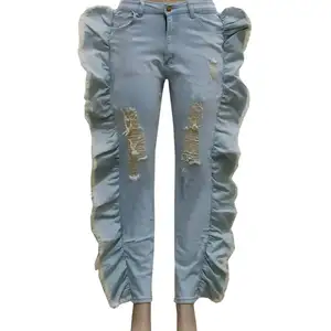 חדש עיצוב מערבי פאייטים בגדי נשים זול ג 'ינס לנשים בתפזורת סיטונאי ז' אן מכנסיים Custom ז 'אן מכנסיים גברים עם נמוך מחיר