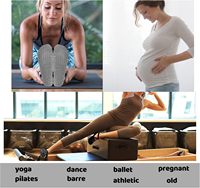 Chaussettes de yoga antidérapantes pour femmes avec logo personnalisé, style Mary Jane, pour Pilates, barre et danse, prêtes à être expédiées