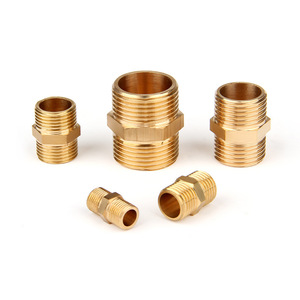 Conector Rápido de Tubería de Nylon con Rosca Macho de Cobre, Cabeza Hexagonal Doble Recta, Personalizable, Hecho en China - Product Image 1