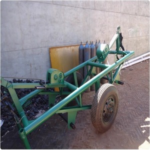 Utility <b>Cart</b> Metal Carbon Steel Rectangle With Wheels <b>Tools</b> <b>For</b> Power Pole Transport 12M Cement Pole Carrier Two Wheel - Product Image 2