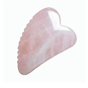 Outil Gua Sha en quartz rose, masseur facial, anti-gonflement, grattoir pour le soin de la peau du visage, du cou et du corps - Product Image 1