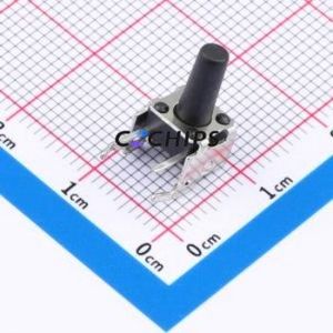 GT-TC101B-H115-L1 Tactile Switch Through hole,6x7.5mm Switch Single Pole Single Throw Round Button 2.5N Right Angle Insert - Product Image 1