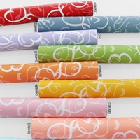 Papier d'emballage pour fleurs coréen imperméable, imprimé de motifs de fleurs et de cœurs dessinés à la main, fournitures pour fleuristes, vente en gros
