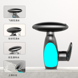 Et Penguin Basin Faucet Single Handle Ceramic Valve Led Lighting Deck Mounted Hot Cold Water Pull Out Type - Product Image 2