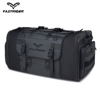Sac de selle extensible pour moto Fastrider 40L-60L, sac de porte-bagages arrière robuste avec housse de pluie pour les longues voyages