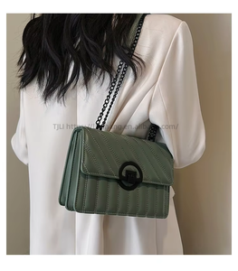 New Arrival Women's Fashion Trendy PU Shoulder Tote Bag Minimalist Large Capacity Chain Zipper Closure Cute <b>Purse</b> Tanjing - Product Image 6