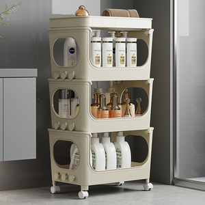 Multifunctional Storage Rack 5 Layers Plastic Movable Baby Toy Storage Cabinet For Baby Supplies Organization - Product Image 1