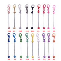 Mini fermoir mousqueton à perles pour bricolage Barre en métal vierge attrayante avec perles ajoutées
