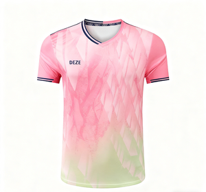 Camisetas Deportivas de Manga Corta para Bádminton, Transpirables y de Secado Rápido, de Poliéster, Unisex, con Diseño de Logotipo Personalizado, al por Mayor - Product Image 3