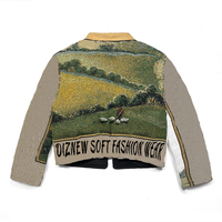 Veste en jean DiZNEW Design, mode d'hiver créative, ample et en polaire, motif de couleur personnalisable, veste en jean