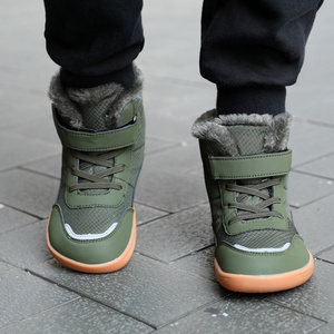 Giày bốt trẻ em đế mềm, mũi rộng, kiểu đi chân trần, mùa đông, đế cao su chống trơn trượt - Product Image 1