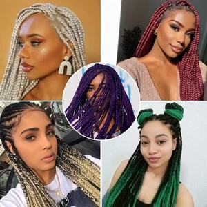 Cross-Border EZ Braids African Dirty Braids Pre Stretched Braids Big Braids Hair Accessories European and American <b>Wigs</b> - Product Image 1