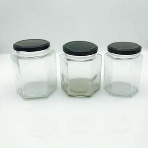 Pot à miel royal en verre Transparent, hexagonale, pot de 25, 40, 100, 180, 280, 380, 500 et 720ml - Product Image 6