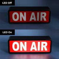 Panneau lumineux LED « ON AIR » pour YouTube / Studio / Studio à domicile / Entreprise / Décoration de bureau ou murale. Compatible avec l'alimentation USB et les piles AA