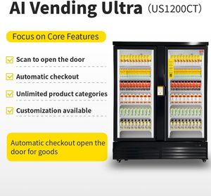 Grand distributeur automatique avec paiement POS/NFC, armoire réfrigérée double porte en libre-service - Capacité de 864 bouteilles. - Product Image 3