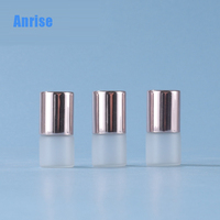 Flacon de parfum à bille en verre miniature givré de 3 ml, 1 ml, 2 ml, avec bouchon doré/or rose, flacon de voyage à bille pour huile parfumée