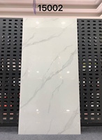 Carreau en porcelaine pleine masse 750x1500mm, grand format gris minimaliste moderne résistant à l'usure pour hôtel villa couloi