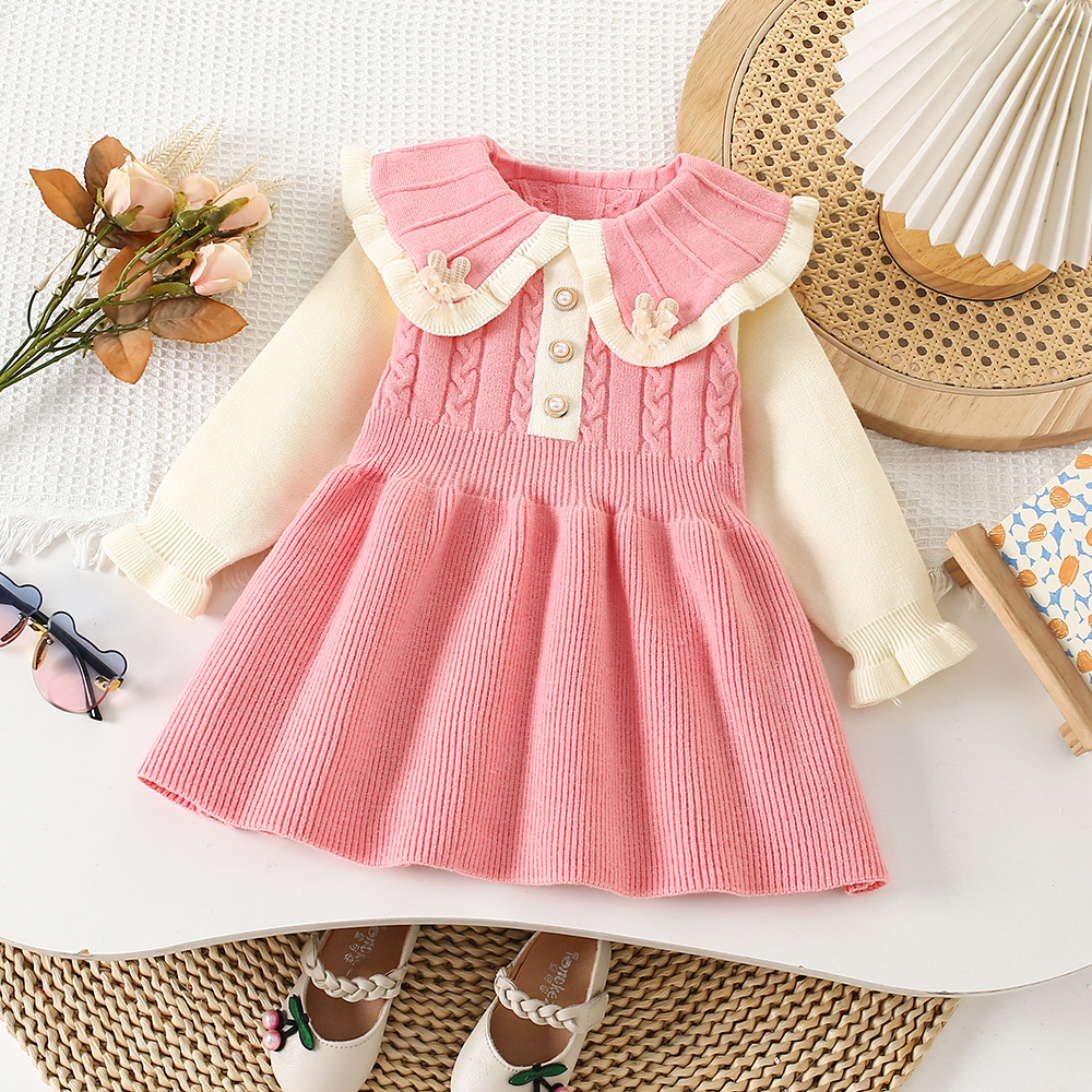 Vestido suéter con Cuello de Muñeca foto 1