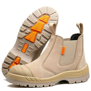 Bottes de travail tactiques SFA3 beige Chelsea avec protection anti-perforation, vente en gros en vrac, MOQ - Product Image 1