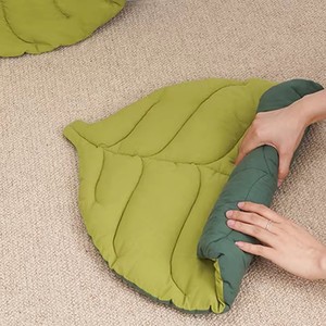 Coussin pour animaux de compagnie multifonction en forme de feuille, tapis pour chat et chien, tapis de sol pour chat, tapis de couchage confortable et doux pour animaux de compagnie, 100 % coton - Product Image 5