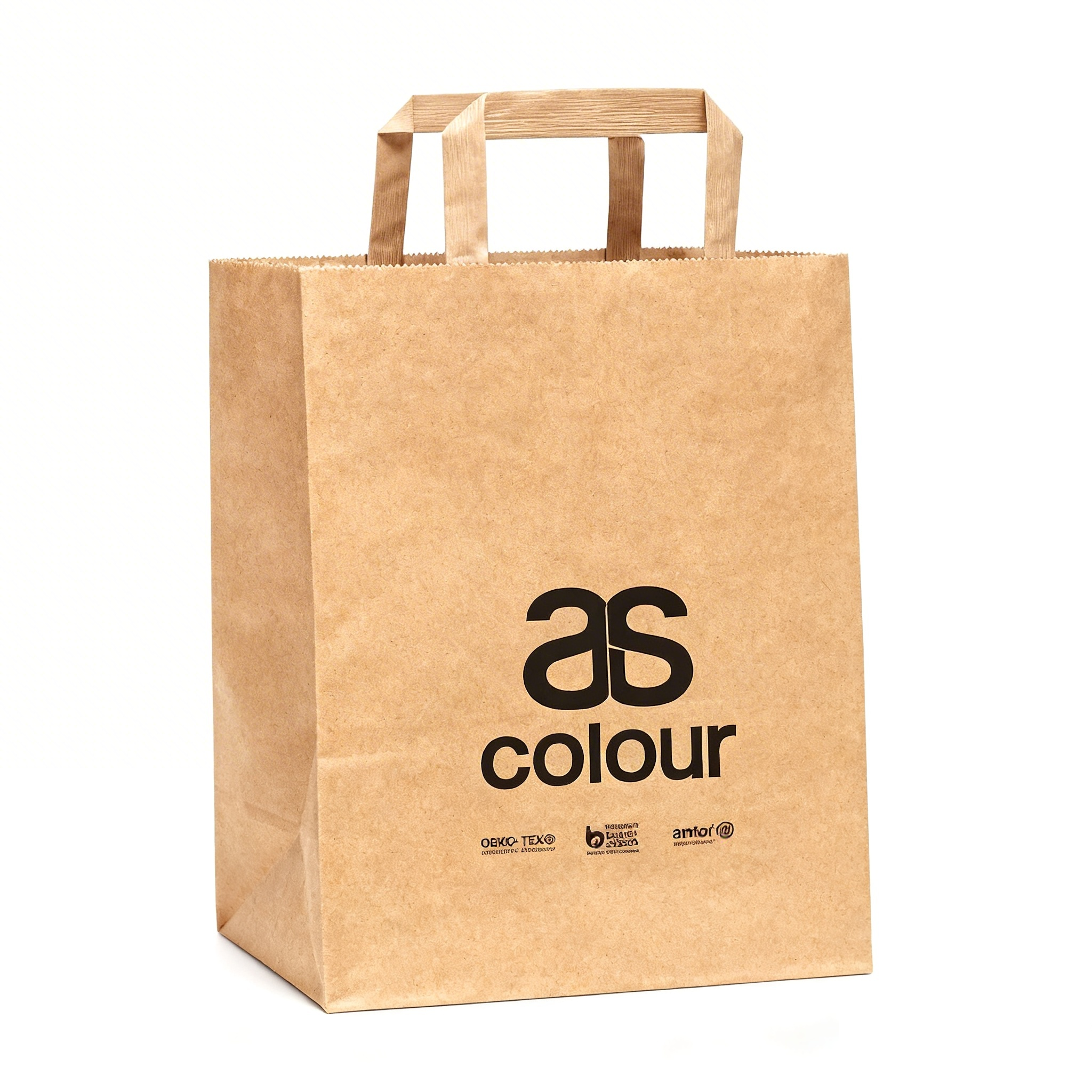Eco-Friendly Recyclable Classic Kraft Paper Bag with Handles for Organic Food & Clothing Branding, Factory Direct Sale
