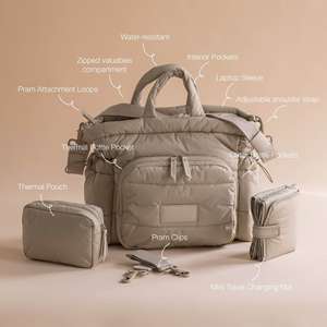 <span class=keywords><strong>Bolsa</strong></span> de Pañales Acolchada Portátil de Nuevo Diseño para Viajes al Aire Libre, <span class=keywords><strong>Bolsa</strong></span> de <span class=keywords><strong>Maternidad</strong></span> <span class=keywords><strong>Prenatal</strong></span> Portátil para Mamá - Product Image 3