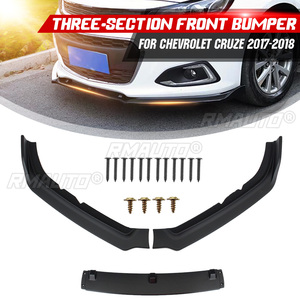 3 pièces de protection de pare-chocs avant, diffuseur inférieur, lèvre de spoiler en fibre de carbone noir mat ou brillant pour Chevrolet Cruze 2017 2018 - Product Image 1
