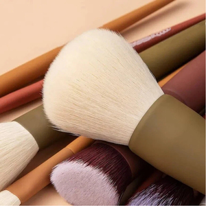 YRX 9 pinceaux de maquillage en fibres synthétiques ultra-douces, vegan, colorés, pinceaux de maquillage à étiquette privée, ensemble de pinceaux de maquillage avec logo personnalisé - Product Image 3