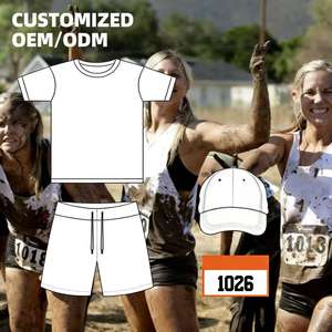 Camisetas de Running para Maratón al por Mayor, Camisetas Publicitarias con Impresión 3D, Camisetas de Poliéster con Logotipo Personalizado, Camisetas Blancas para Sublimación - Product Image 1