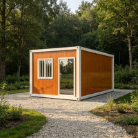 Maison préfabriquée modulaire en conteneur avec design en bois personnalisé, maison miniature de luxe portable pour la plage et le parc