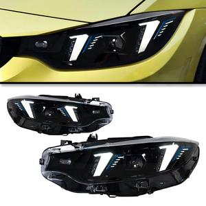 Nouveau design de phare de style œil de serpent pour BMW Série 4 F32 F36 F82, phare LED 2013-2019, DRL <span class=keywords><strong>jaune</strong></span> et blanc - Product Image 1