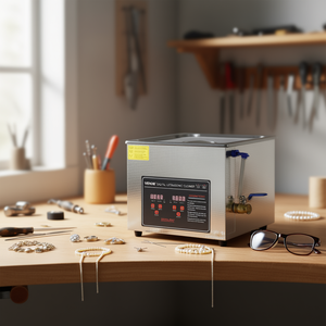 Limpiador ultrasónico digital Vevor de 10L de acero inoxidable con calefacción para joyas, gafas y piezas pequeñas - Product Image 2