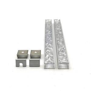 Profils en aluminium linéaires LED YG-G001, profil en forme de U, diffuseur en PC à ondes d'eau, extrusion de profil LED pour l'éclairage des armoires - Product Image 3