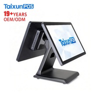 Nouvelle conception, vente en gros, écran LCD de bureau de 15,6 pouces, résolution 1920*1080, écran tactile Android POS, moniteur double écran