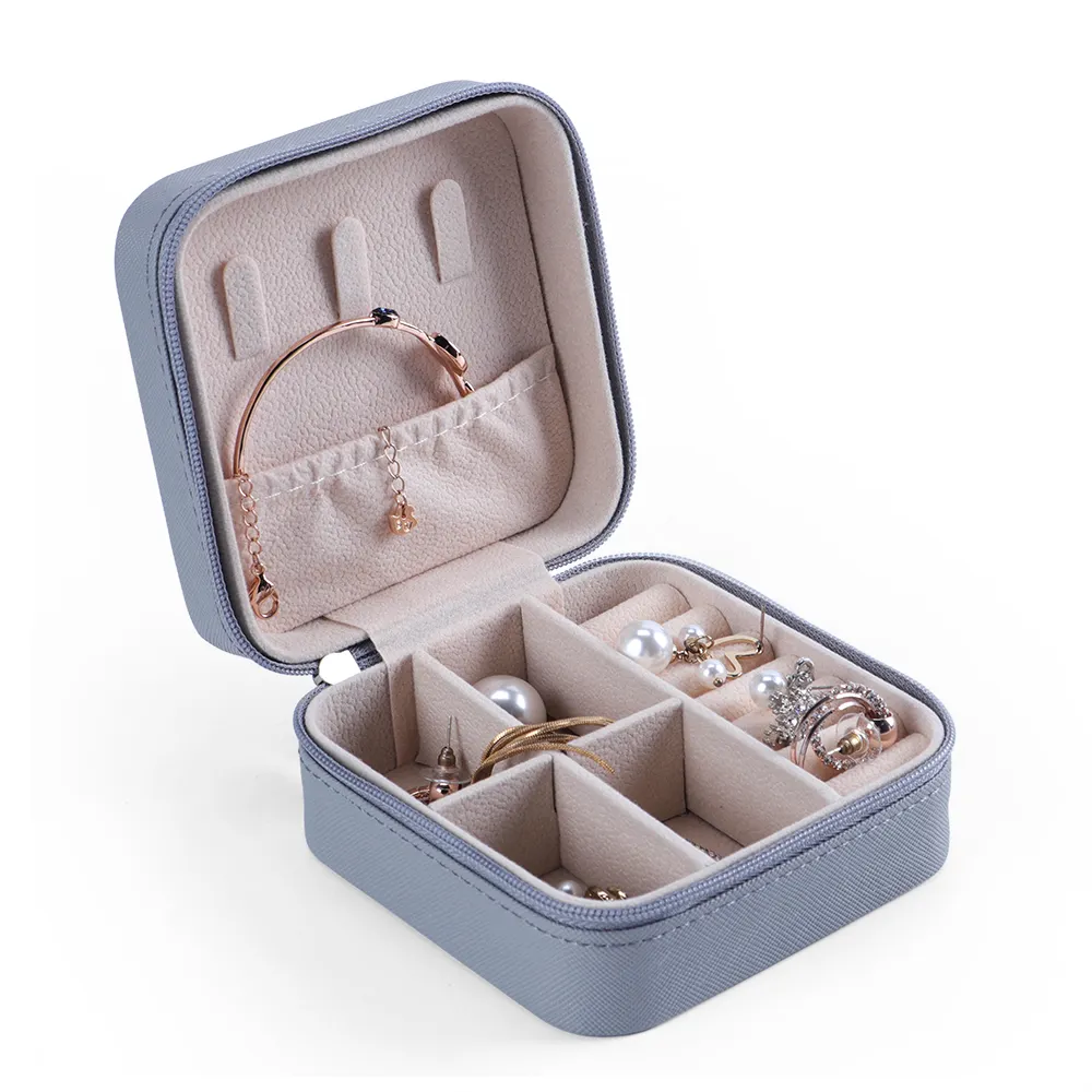 OJR design jewelry storage box big capacity travel leather jewelry box ring bangle necklace organizer gift box for girls women