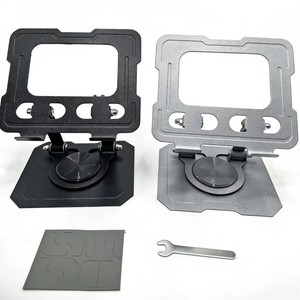 Foldable Metal Phone Tablet <b>Stand</b> 360 Degree Rotatable Universal Holder Black Silver Color For iPad <b>iPhone</b> iPod Touch - Product Image 5