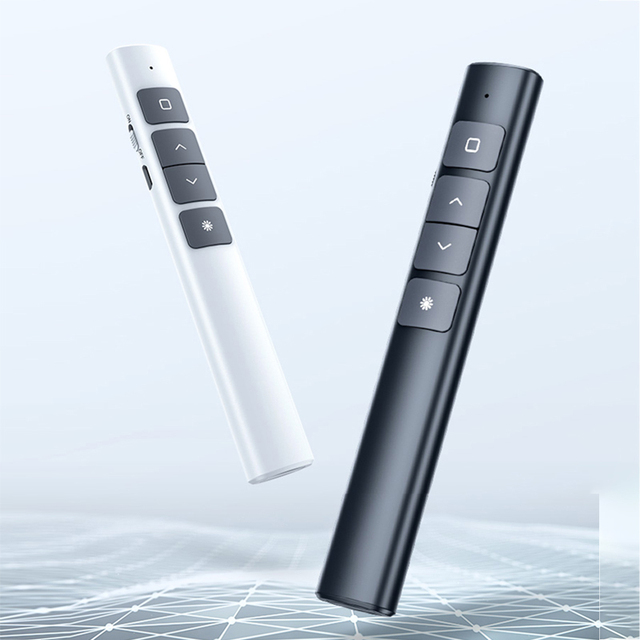 2.4 GHz Wireless Presenter with Red Pointers Pen USB RF Remote Control Pointer Rechargeable