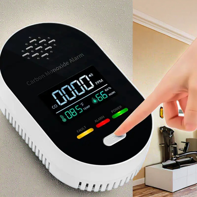 3-in-1 CO Detector Temperature Humidity Display ABS Carbon Monoxide Poisoning Alarm System Détecteur De Gaz Et Monoxyde De