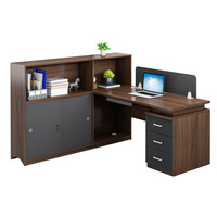 Bureau de travail modulaire moderne, panneau en bois stabilisé, mobilier de bureau