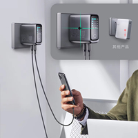 Chargeur GaN 140W Type-C pour Ordinateur Portable, Adaptateur Secteur 3 USB-C 1 USB-A avec Affichage Intelligent IA, Prises US UK EU pour Téléphone Tablette